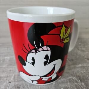 Disney Galerie Minnie Mouse Christmas Coffee Over Size Mug Cup Red X-Large 30 oz